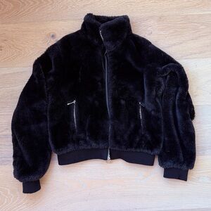 Black Faux Fur Jacket size S 🖤